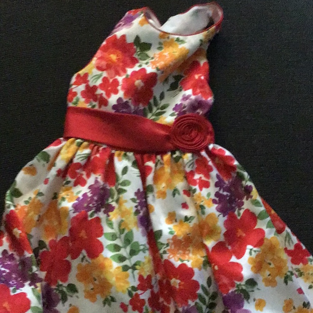 Girls Dress Red & Yellow Size 8
